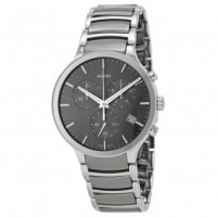 Rado Centrix Chronograph Dark Grey Dial Platinum-tone Ceramic Men's Watch