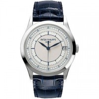 Patek Philippe Calatrava Automatic Silver Dial 18kt White Gold Men's Watch