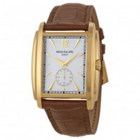 Patek Philippe Gondolo Silver Dial Yellow Gold Leather Men's Watch